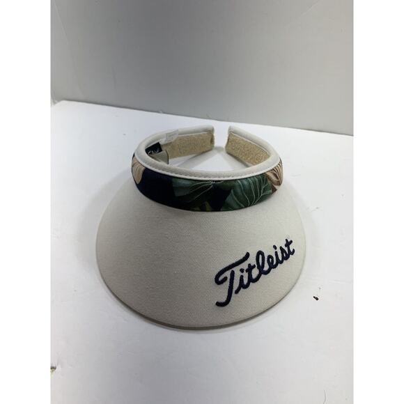 Womens Titleist Hawaiian Floral Golf Tennis Sun Visor Cushioned Cruise VTG Pics - Picture 3 of 8